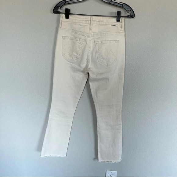 MOTHER Superior The Insider Ankle Fray Jean Act Natural Cream Off White Denim 25 - Picture 7 of 14